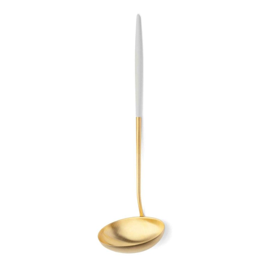 Tabletop *  | Bestsellers Cutipol Goa Cutlery Soup Ladle White & Gold